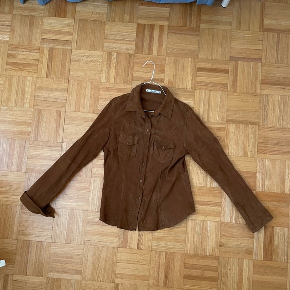 Perfect condition Leather Zara shirt - Picture 1 of 5